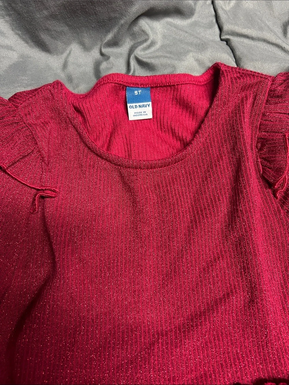 Old Navy Girls Wine Red Knit & Tulle Party Dress